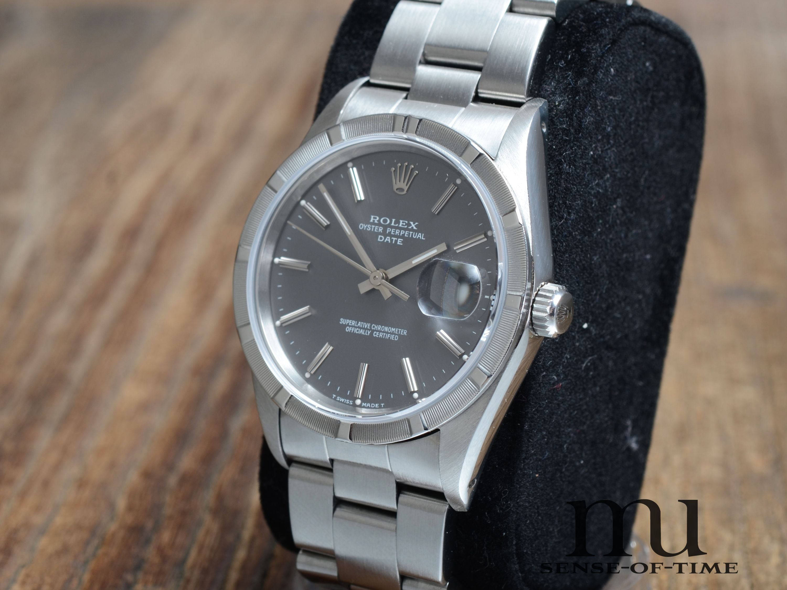Rolex Oyster Perpetual Date, Grey Dial, Ref.: 15210