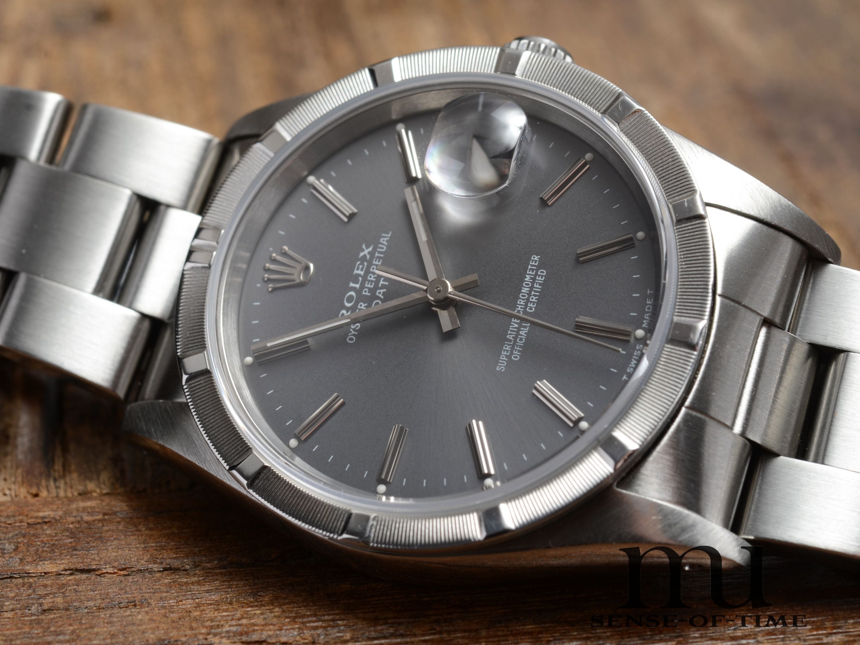 Rolex Oyster Perpetual Date, Grey Dial, Ref.: 15210