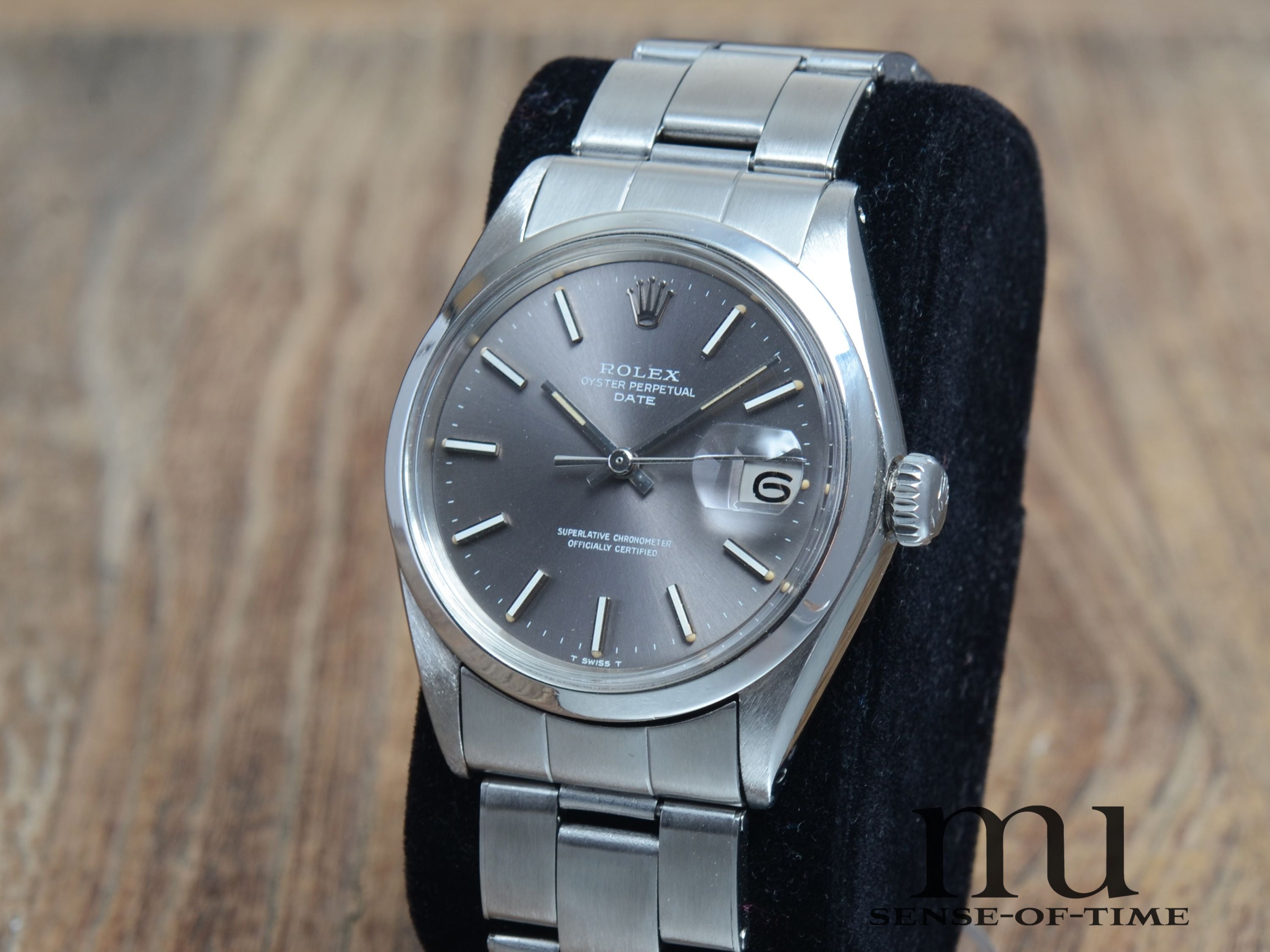 Rolex Oyster Perpetual Date 34mm Vintage, Grey Tritium Dial, Ref. 1500