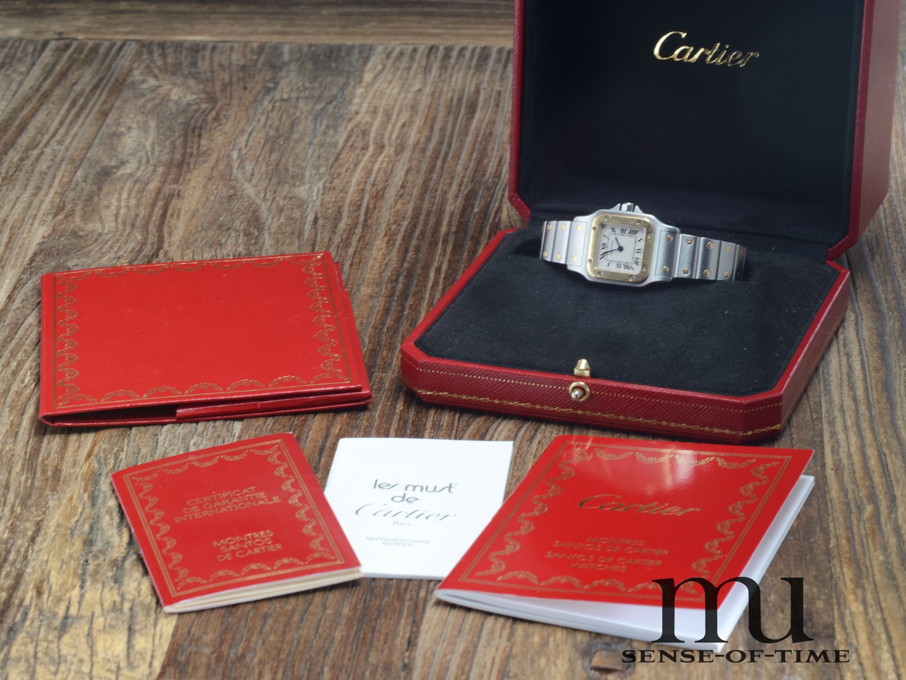 Cartier Santos de Galbée Stahl/Gold Lady